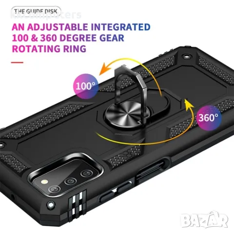 Samsung Galaxy A03s Удароустойчив Ring Holder Калъф и Протектор, снимка 8 - Калъфи, кейсове - 48611206