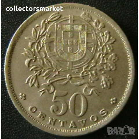 50 центаво 1953, Португалия, снимка 2 - Нумизматика и бонистика - 32811077