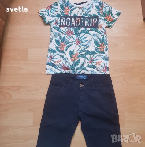 Страхотни къс панталон и блуза с къс ръкав, снимка 2 - Детски къси панталони - 28802620