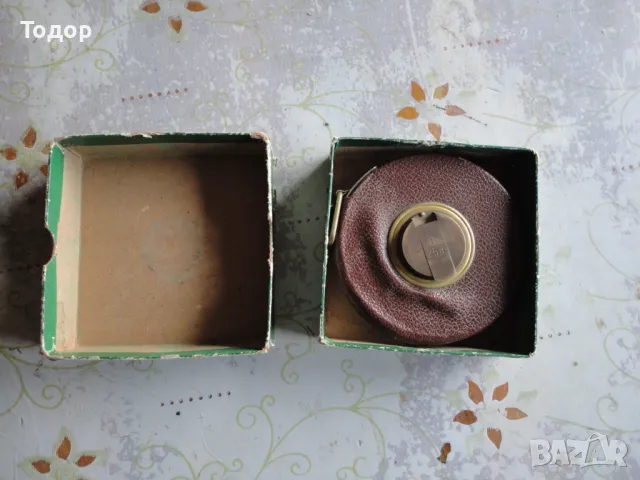 Кожена немска рулетка ролетка в кутия 25 метра , снимка 10 - Антикварни и старинни предмети - 48417689