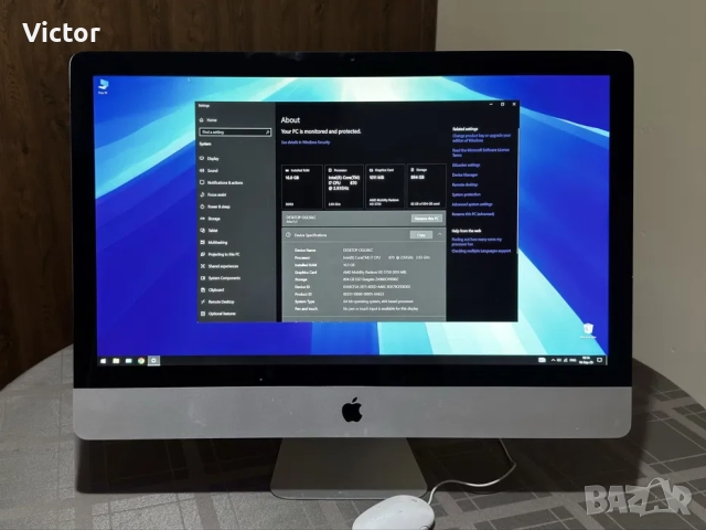 iMac (27-inch, Mid 2010) 16GB RAM, 1TB SSD, Intel i7, снимка 11 - Работни компютри - 52051730