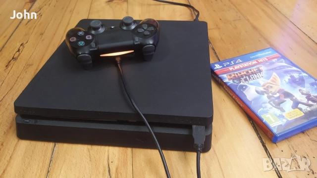 PS4 | PS 4 slim 500 гб + Джойстик + Ratchet & Clank + Всички кабели | Playstation | Почистена, снимка 3 - Игри за PlayStation - 52829415