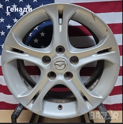 Оригинални джанти за Mazda 3 BK 15 цола 15" / 6J / ЦО 67.1 / 5х114.3 + 4 еднакви всесезонни гуми, снимка 5 - Гуми и джанти - 51353173