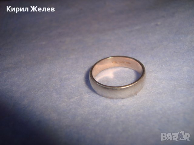 СРЕБЪРЕН ФЕШЪН АРТ ПРЪСТЕН ХАЛКА SAMPLE ИТАЛИЯ СРЕБРО 925 със ЗЛАТО 26592, снимка 5 - Пръстени - 37395482