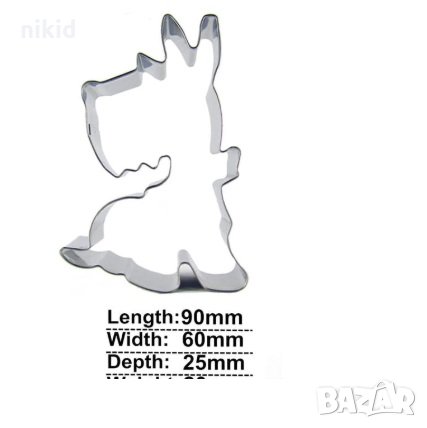 Мустакато куче метална форма резец украса бисквитки фондан, снимка 1 - Форми - 28265305