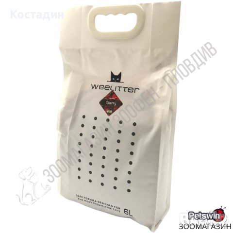 Натурална Соева Котешка Тоалетна/Постелка - 6L/18L - Череша - Weelitter