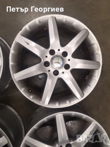 ОРИГИНАЛНИ АЛУМИНИЕВИ ДЖАНТИ МЕРЦЕДЕС /W203/ СПОРТ ПАКЕТ-5x112х66.6-17цола, снимка 4 - Гуми и джанти - 52391916