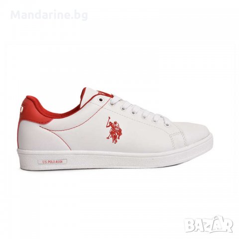 ПРОМО 🍊 U.S. POLO® 🍊 Дамски кожени спортни обувки WHITE & RED № 38 нови с кутия, снимка 9 - Дамски ежедневни обувки - 26571538