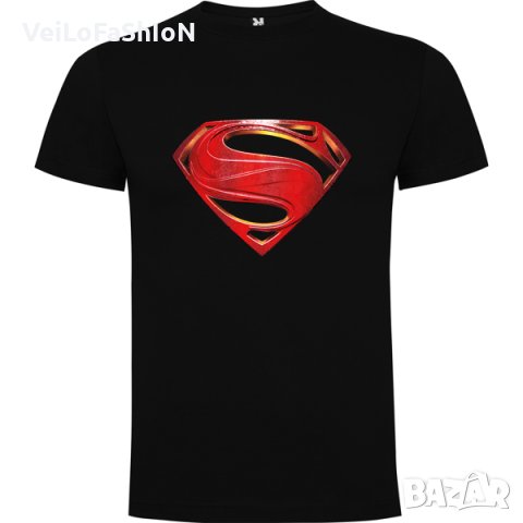 Нова детска тениска Супермен (SuperMan) в черен цвят 