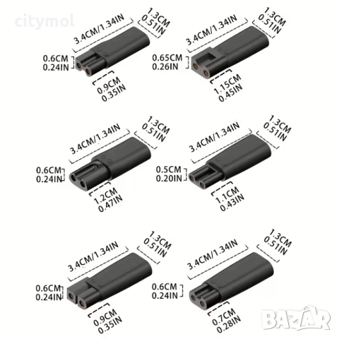 Адаптера за зареждане Type-C на електрически самобръсначки, YC - 04, снимка 5 - Друга електроника - 52557780