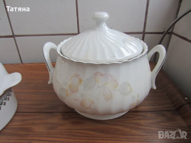 , СЕРВИЗ ЗА КАФЕ/ЧАЙ-КАHLA;  БАВАРСКИ ЧАШИ;  КОСТЕН ПОРЦЕЛАН;                      , снимка 14 - Декорация за дома - 31791488