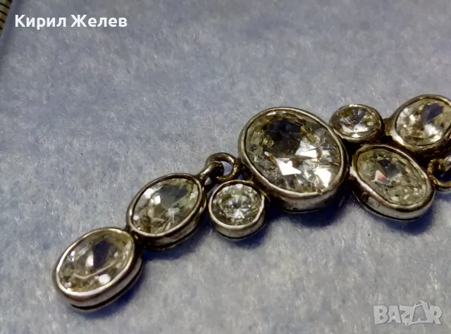 СКЪПОЦЕНЕН СРЕБЪРЕН ПЕНДАНТ РОДИРАНО СРЕБРО 925 с ЮВЕЛИРНО ФАСЕТИРАН МОЙСАНИТ ЧАСТ от КОМПЛЕКТ 38214, снимка 3 - Колиета, медальони, синджири - 50336033