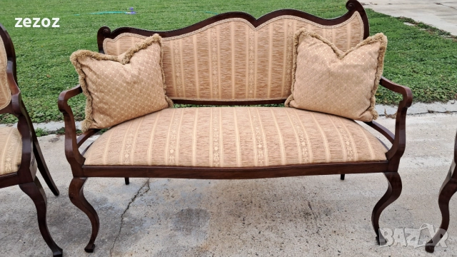 Ретро комплект за трапезария махагон, снимка 3 - Дивани и мека мебел - 52236226