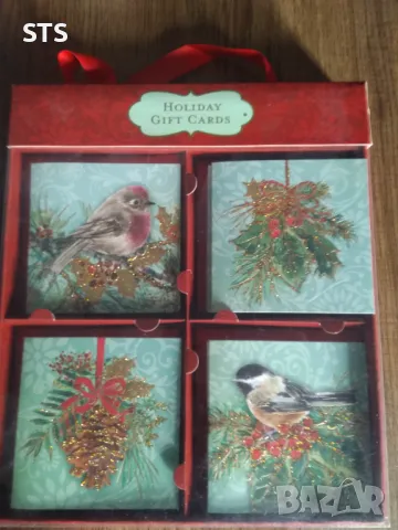 Коледна лента текстил найлон и картички , снимка 4 - Декорация за дома - 48819713