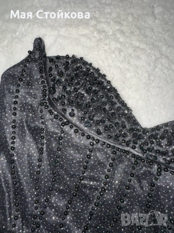 Черна дълга бална рокля, снимка 8 - Рокли - 52714726