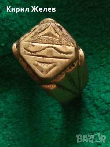ПОЗЛАТЕН Пръстен стар бронзов ГРАВИРАН МАЙСТРОСКА РАБОТА За КОЛЕКЦИЯ 21912, снимка 7 - Антикварни и старинни предмети - 33370348