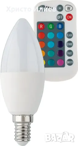 LED крушка със смяна на цвета с дистанционно E14 LIVARNO 