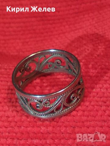 АРТ ДЕКО СРЕБЪРЕН ФИЛИГРАНЕН МАЙСТОРСКА АЖУРНА ЮВЕЛИРНА ИЗРАБОТКА НЕЖЕН ПРЪСТЕН СРЕБРО 17073, снимка 14 - Антикварни и старинни предмети - 31196134