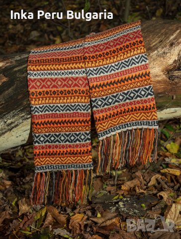 Перуански шал с вълна на алпака различни цветове, снимка 4 - Шалове - 42945727