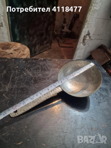 Бакърен черпак, снимка 2 - Антикварни и старинни предмети - 52350966