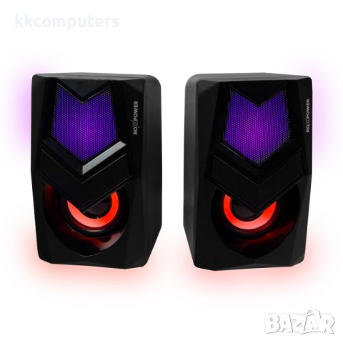 Гейминг аудио колони ROXPOWER 2.0 RGB - YM-114HP      Производител: Roxpower     Модел: YM-114HP    , снимка 3 - Тонколони - 44030575