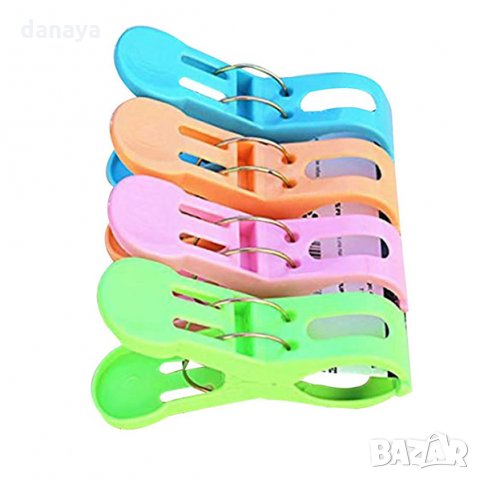 2093 Комплект големи щипки за плажна кърпа за шезлонг, олекотени завивки, снимка 4 - Къмпинг мебели - 32650814