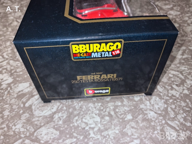Ferrari 250 Testa Rossa (1957) Bburago 1/18, снимка 4 - Колекции - 52432094