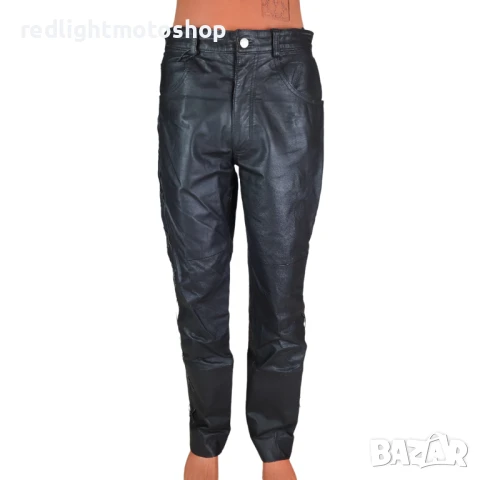 📌 5032 –  Мъжки кожен панталон с връзки – Размер 48 – 🟩 60 лв