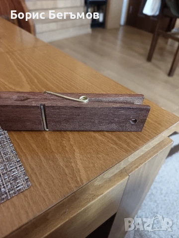 Голяма немска дървена щипка, снимка 4 - Антикварни и старинни предмети - 53556377