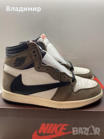 Nike Air Jordan 1 "Travis Scott" Мъжки/Дамски Кецове+ Кутия , снимка 4 - Кецове - 30098031