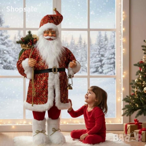 Внеси коледно вълшебство у дома – фигура на Дядо Коледа, която създава празнично настроение за секун, снимка 7 - Декорация за дома - 52696740