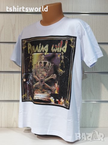 Нова детска тениска с дигитален печат на музикалната група Running wild - Rogues en Vogue, снимка 5 - Детски тениски и потници - 37177297