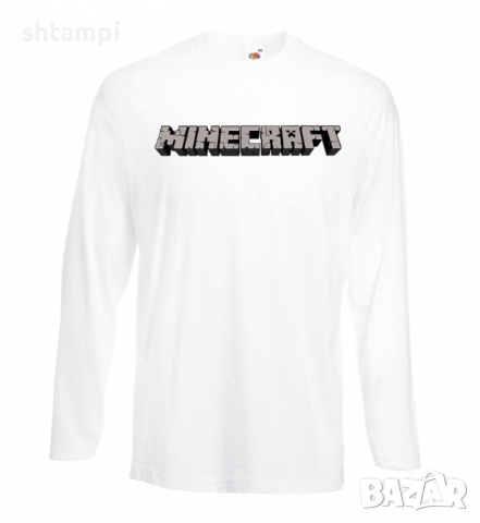 Мъжка тениска майнкрафт Minecraft Logo 2,Minecraft,Игра,Забавление,подарък,Изненада,Рожден Ден., снимка 17 - Тениски - 36496532