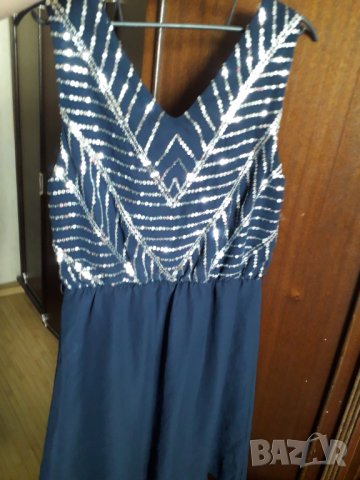 Дамска официална рокля без ръкав с пайети, снимка 4 - Рокли - 28904673