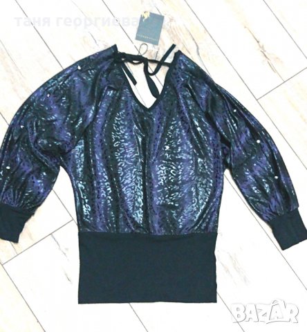 Ефектна блуза с 3/4 ръкав , снимка 1 - Туники - 33032168