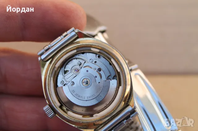 Швейцаркси мъжки часовник ''Jenny'' 25 камъка автоматик, снимка 10 - Мъжки - 47666971