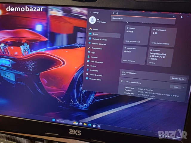 Голям Gaming 17.3' Core™i7 - 4.10GHz /16GB DDR4/GTX 1070 - 8GB GDDR5/512GB SSD, снимка 4 - Лаптопи за игри - 52859861