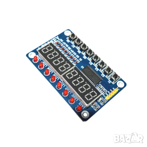 8-Bit LED 8-Bit LED Digital Tube 8 Keys TM1638 Display Module