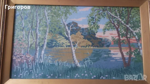 Гоблен"Брезова гора" от колекцията на Вилер, снимка 2 - Гоблени - 49202843