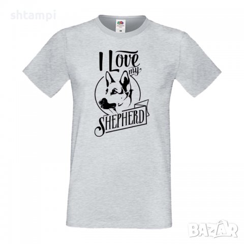 Мъжка тениска I Love My German Shepherd Dog,Куче, животно,подарък,изненада, снимка 4 - Тениски - 36934135