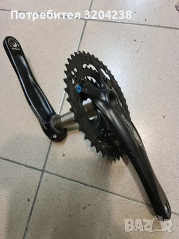 Корубели на куха ос Shimano Deore FC-M552 3-плочи 42/32/24 | 9 - 10 скорости | Hollowtech II, снимка 2 - Части за велосипеди - 52845776