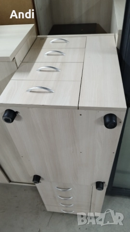 Офис шкаф - шкафче с 4 чекмеджета и отвор за компютър  68/50/74см, снимка 5 - Шкафове и рафтове - 52869785