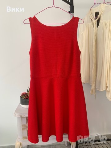 Червена рокля в размер L, снимка 3 - Рокли - 44086185
