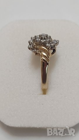 Златен пръстен с брилянти, снимка 7 - Пръстени - 43899495