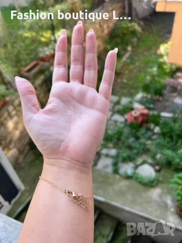 Златисто бижу за ръката синджир за пръста и гривнатал ❤️, снимка 3 - Гривни - 52413420