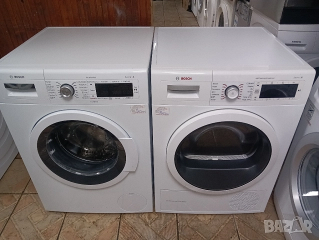 Комплект пералня и сушилня с термопомпа Бош Bosch Serie 8 A+++ 8кг Mede in Germany Гаранция!, снимка 2 - Перални - 52474766