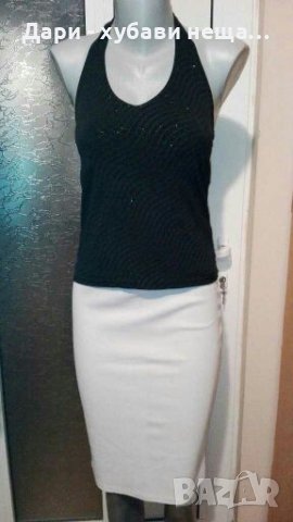 Черен потник със сребристо🍀❤S,M❤🍀арт.4151