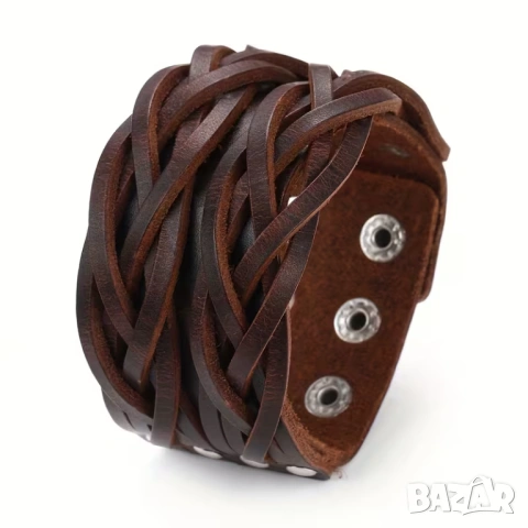 Мъжка гривна от естествена кожа.