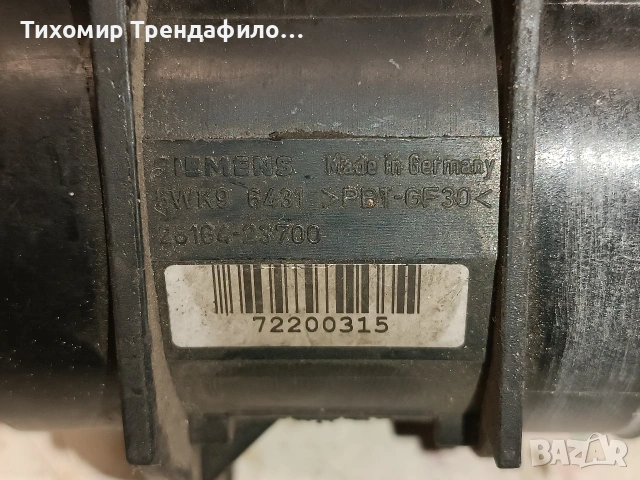 Дебитомер Hyundai Elantra, 2.0i 5WK9 6431 5WK96431 28164-23700 , 72200315, снимка 5 - Части - 53335648