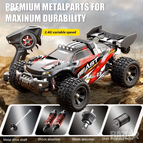 ZNLYRION 4WD RC CAR КОЛА с дистанционно, снимка 10 - Коли, камиони, мотори, писти - 52691980